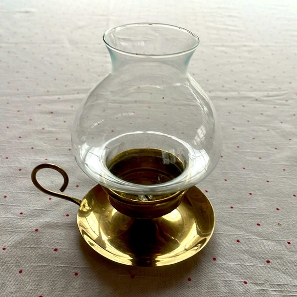 VTG 1970’s Mini Brass Candle Lamp - Picture 1 of 6